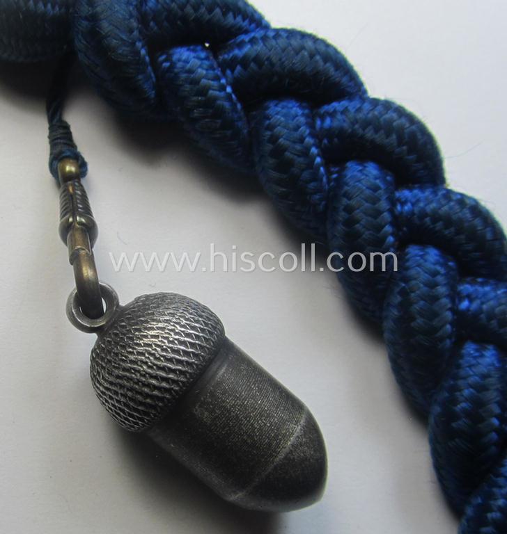 Rarely seen WH (Kriegsmarine) 'Schützenschnur für Gewehrschützen der 4. Stufe' (ie. naval rifle-shooting-lanyard of the fourth class) as was specifically intended for usage by the various 'Kriegsmarine'-troops