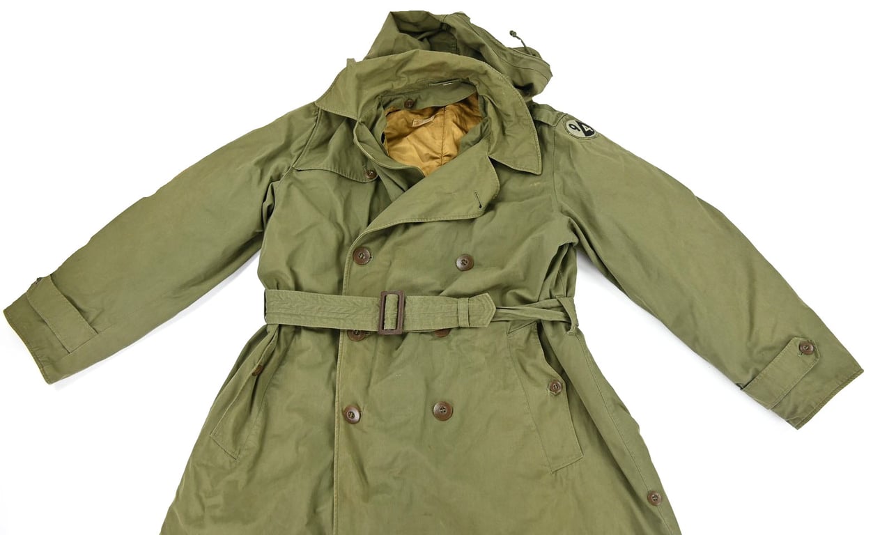 US WW2  Cotton Trench Coat w/Wool Liner  94th Infantry Division