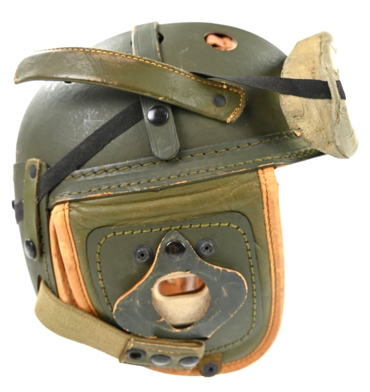 US WW2 Tanker Helmet by Wilson Athletic Goods with Polaroid Goggles