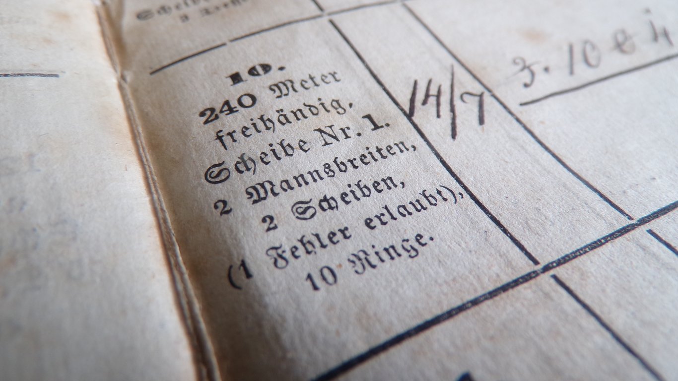 Soldbuch and shooting book 1874