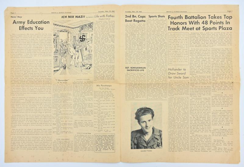 US WW2 507th PIR Newspaper 'Overseas Boots and Wings'