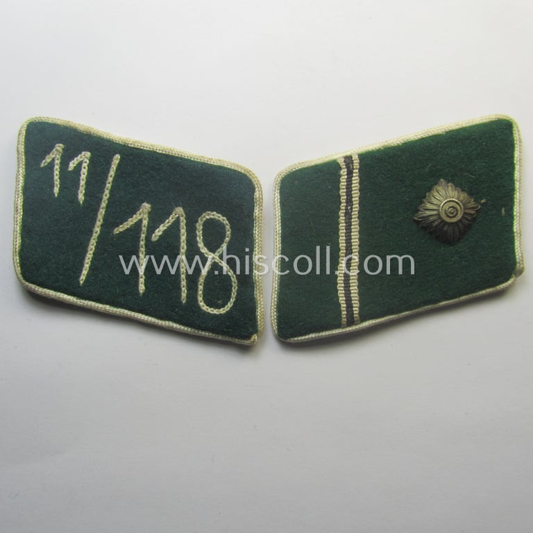 Superb, SA (ie. 'Sturmabteilungen') collar-patch-/shoulderboard-set (ie. 'Kragenspiegel- u. Schulterstücksatz'): 'SA-Oberscharführer' - 'SA-Standarte 11/118' ('SA-Gruppe Kurpfalz o. Nordsee')