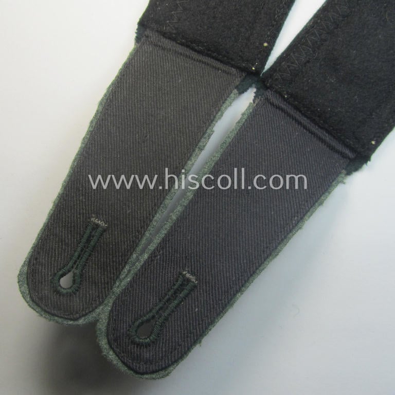Pair of WH (Heeres), early- (ie. pre-) war-period, 'M36'-pattern (pointed-styled- and 'cyphered') so-called: NCO-type shoulderstraps as was intended for an: 'Unteroffizier des Feld-Nachrichten-Kommandantur 16'