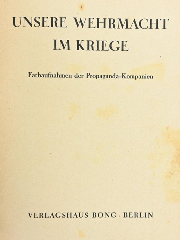 German Photo Book 1941 'Unsere Wehrmacht'