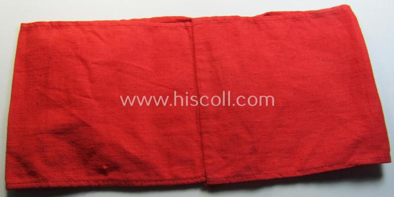 Attractive, linnen-based armband (ie. 'Armbinde') as was intended for usage by the staff of the: 'SA-Wehrmannschaften' (being a hardly used example that still shows its period-attached so-called: 'RzM'-etiket)