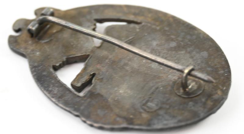 German Panzer Assault Badge in Silver 'Wiedmann'