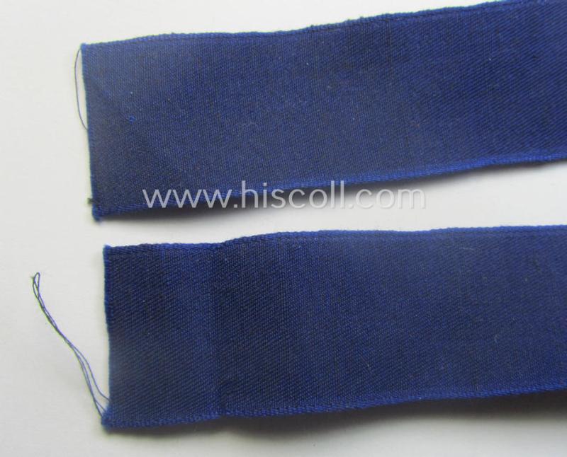 Minimally used, typical bluish-coloured- and/or linnen-based 'Der Stahlhelmbund' (ie. 'Der Stahlhelm' - Bund der Frontsoldaten (or: Sta)' cuff-title (ie. 'Ärmelstreifen') entitled: 'L.V. Westfalen'