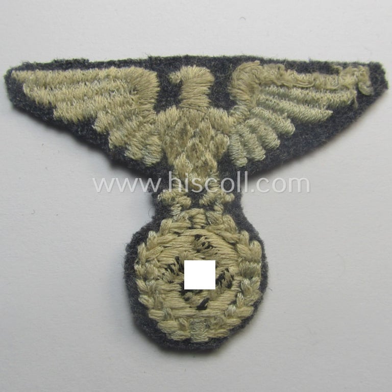 'Deutsches Luftsport Verband'- (ie. DLV-) related- and/or nicely machine-embroidered cap-eagle as was specifically intended for usage onto the DLV-side-caps (ie. 'Schiffchenmützen')