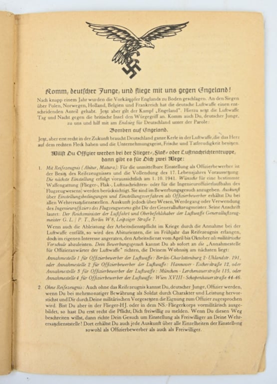 German Hitler Youth Booklet
