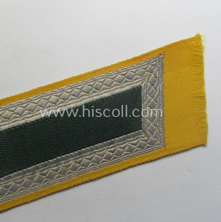 Regrettably single, (entirely!) 'BeVo'-woven, NCO-pattern 'Ostvölker'-collar-tab as intended for an: 'Armenischer'-volunteer within the 'Deutsche Wehrmacht' (ie. 'Zugführer' within the: 'Armenisches Legion')