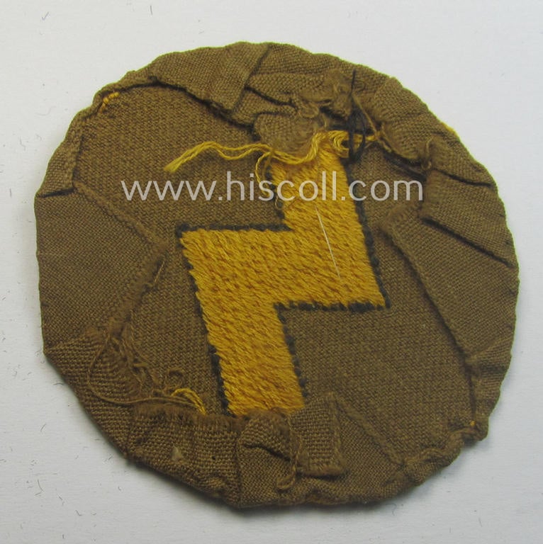 DJ (ie. 'Deutsches Jungvolk') arm-badge as was specifically intended for usage by a member who served within the: 'Oberbann 2' (being a clearly used example that is void of an 'RzM'-etiket)