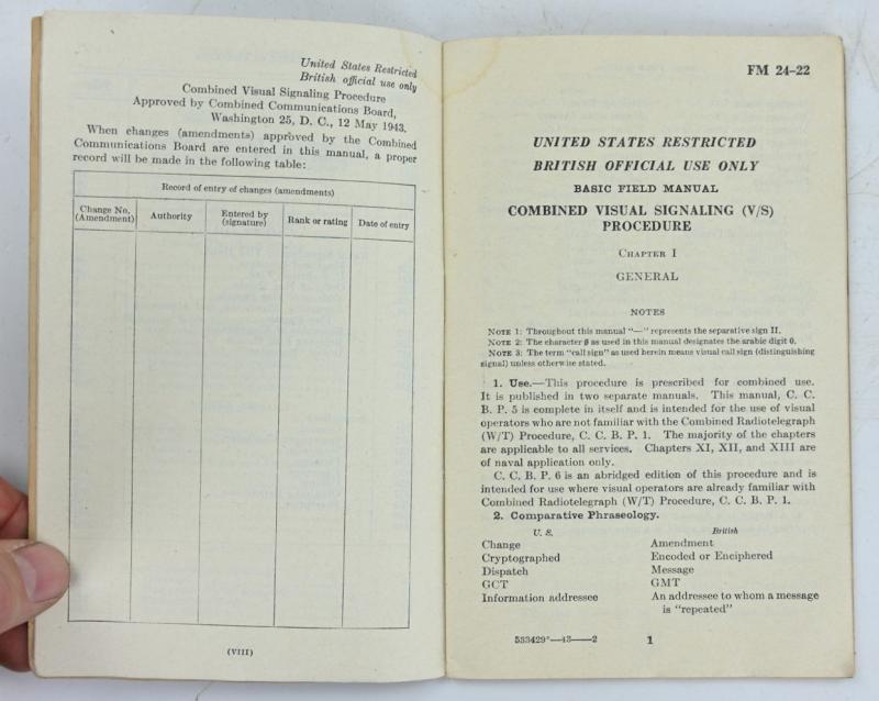 US WW2 Basic Field Manual (British use only!)