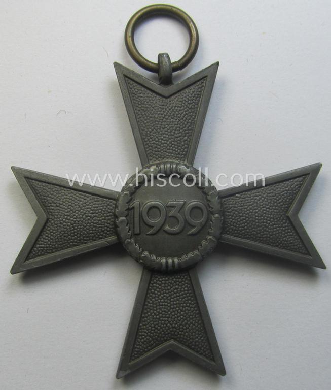 Medal-set: 'KvK 2. Klasse o. Schwn.' being a non-maker-marked specimen that came stored in its period pouch by the 'Hersteller': 'Friedrich Keller - Oberstein'