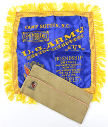 US WW2 Garrison Cap with Sweatheart Pillow Cover...