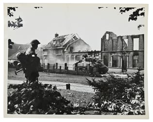 British WW2 Market Garden Press Photo 'Asten'