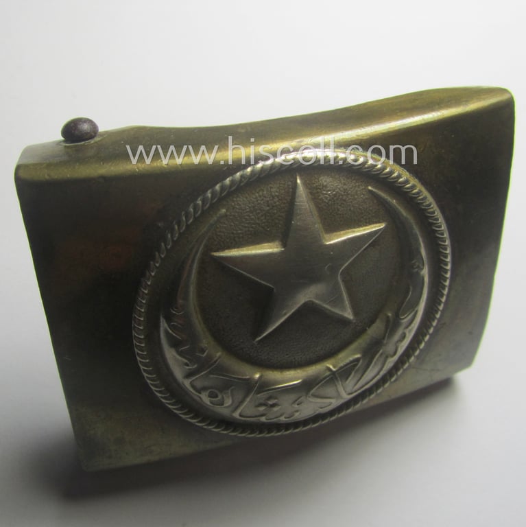 WWI-period (ie. 'Osmanisches Reich'-related), copper- (ie. nickle-crome-) based, EM/NCO-type belt-buckle being a moderately used example