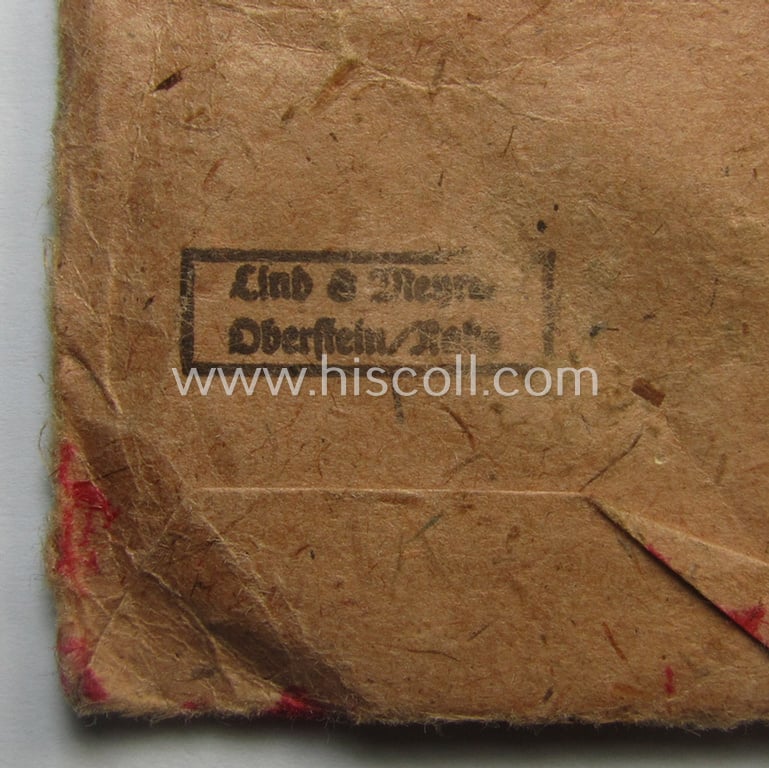 Medal-set: 'KvK 2. Klasse m. Schwn.' being a non-maker-marked specimen that came stored in its period pouch by the (never before seen!) 'Hersteller': 'Lind & Meyrer - Oberstein/Nahe'