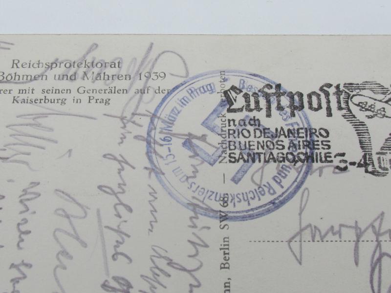 Postcard : Reich Protectorate over Bohemia and Moravia 1939