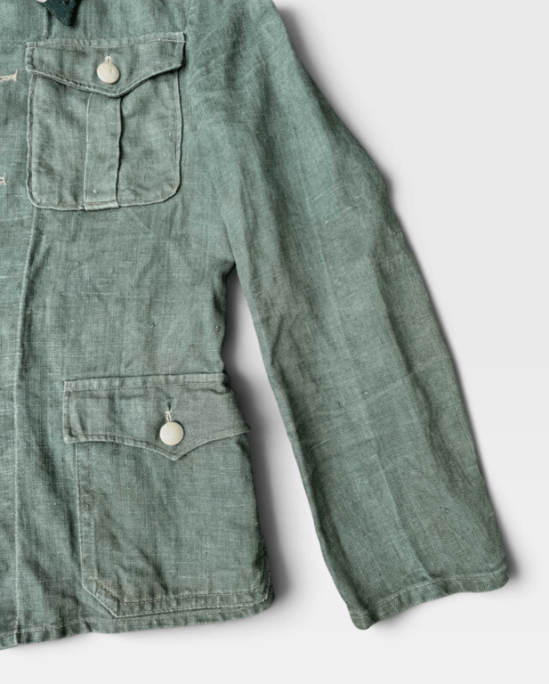 Waffen-SS Field-Reworked Drillich Work Tunic – Former NCO / SS-Unterscharführer Configuration