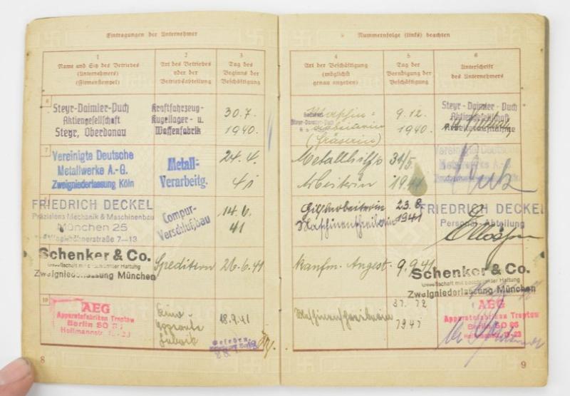 German Workers Pass 'Rosa Stiefsohn'