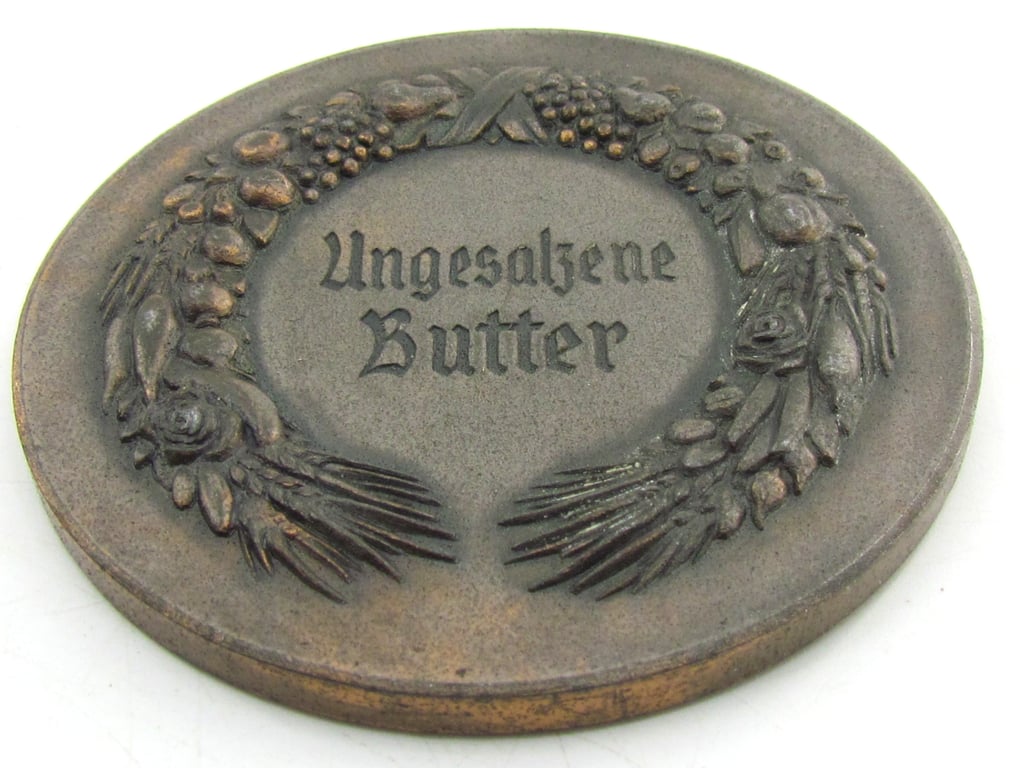 Blut und Boden München 1937 Ungesalzene Butter plaque