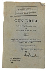 British WW2 25pds Artillery Gun Drill Manual