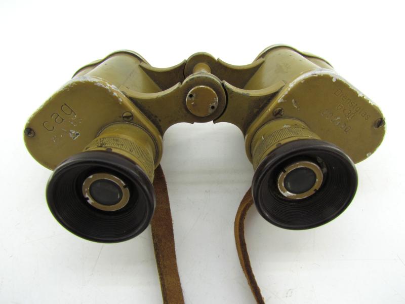 Wehrmacht tan colored binoculars ‘Dienstglas’ 6×30 by CAG