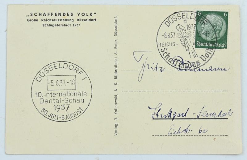 German Third Reich Postcard 'Dusseldorf'