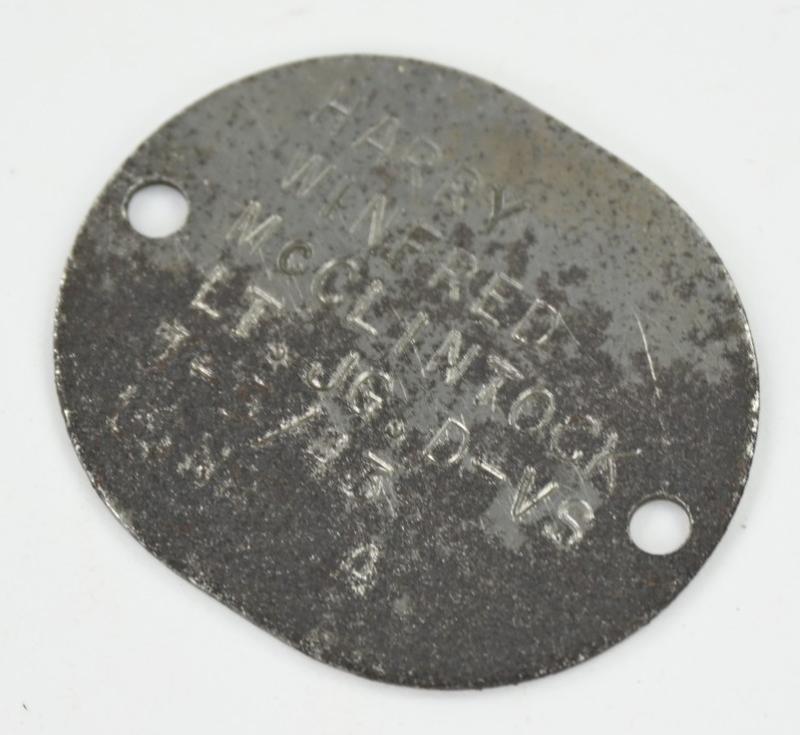 USMC WW2 Dog-tag 'Harry W. Mc Clintock'