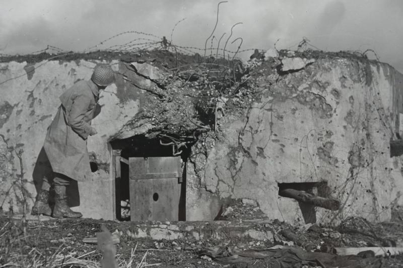 US WW2 Press Photo 'Bunker Maginot Line'