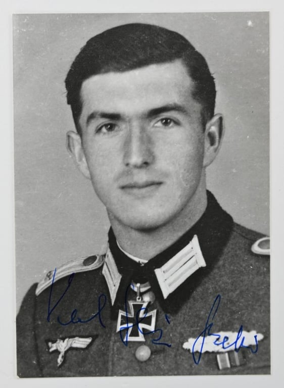 Signature of Wehrmacht Heer KC Recipient 'Karl-Heinz Becker'