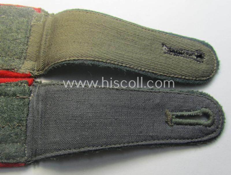 Pair of WH (Heeres) early- (ie. mid-) war-period- (ie. 'M40'- ie. 'M43'-pattern), 'standard-issued' NCO-type shoulderstraps: 'Unterwachtmeister eines (Sturm)Art.-Abts. o. Rgts.'