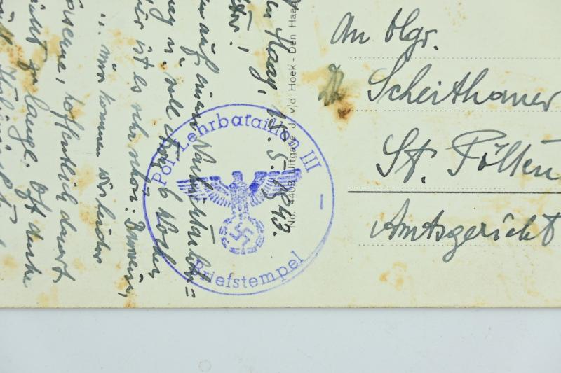 Dutch SS Feldpost 'Polizei-Lehr- bataillon III'