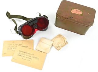 USAAF WW2 Airgunner Goggle in Case