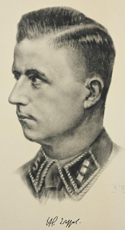 German Portrait Print/Litho of Horst Wessel by K.J.Böhringer