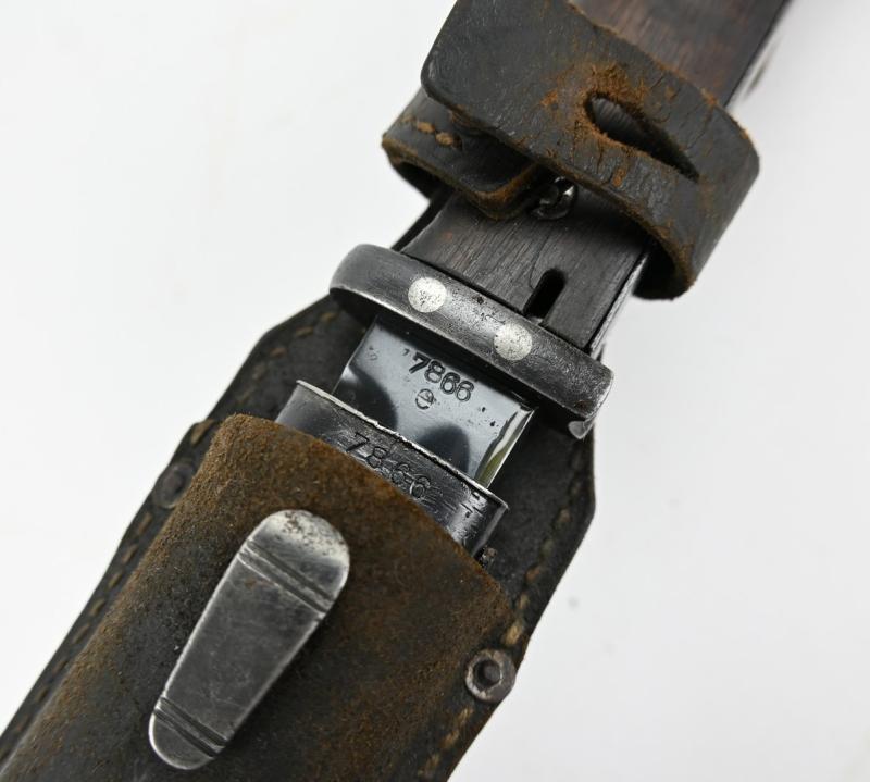 German K98 Bayonet with Frog and Matching Numbers
