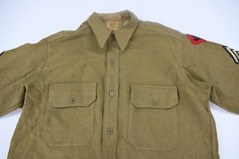 US WW2 Wool Shirt 43rd Infantry Division