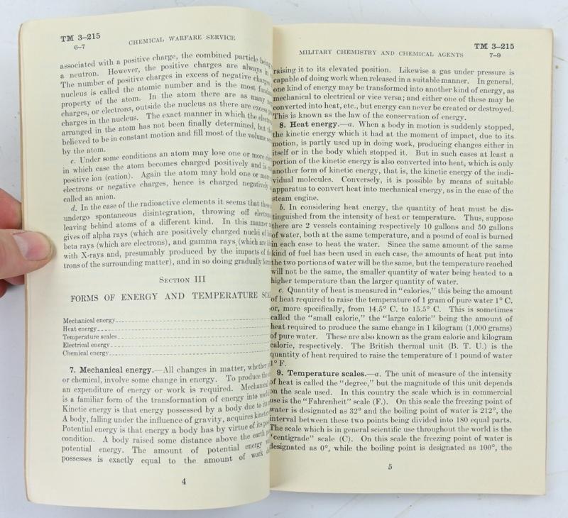 US WW2 Technical Manual TM 3-215 Military Chemistry