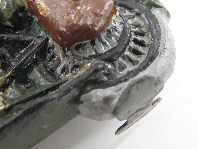 German Soldier On a Motor Bike ( Lineol )