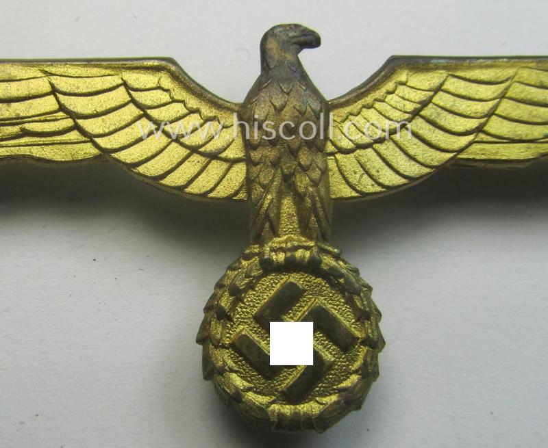 WH (Kriegsmarine) bright-golden-toned breast-eagle as intended for usage onto the white-coloured, naval-type summer tunics ('Brustadler für Sommerrock der Kriegsmarine')