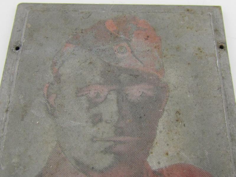Original German Newspaper Photo “Druckplatte” (printing plate)