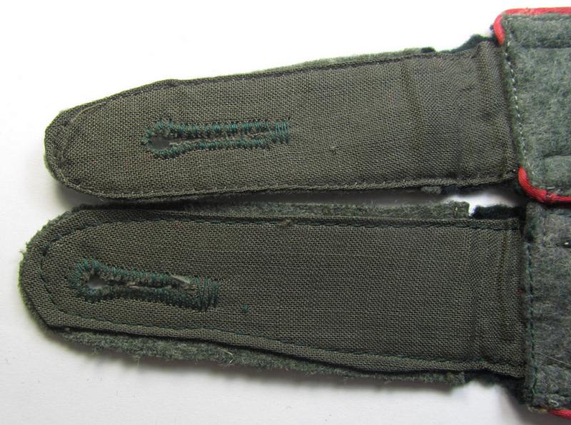 Attractive - and fully matching! - pair of WH (Heeres), early-war-period- (ie. 'M36'- ie. 'M40'-pattern, 'tailor-made') NCO-type shoulderstraps as was intended for usage by an: 'Unteroffizier eines Panzerjäger-Abts.'