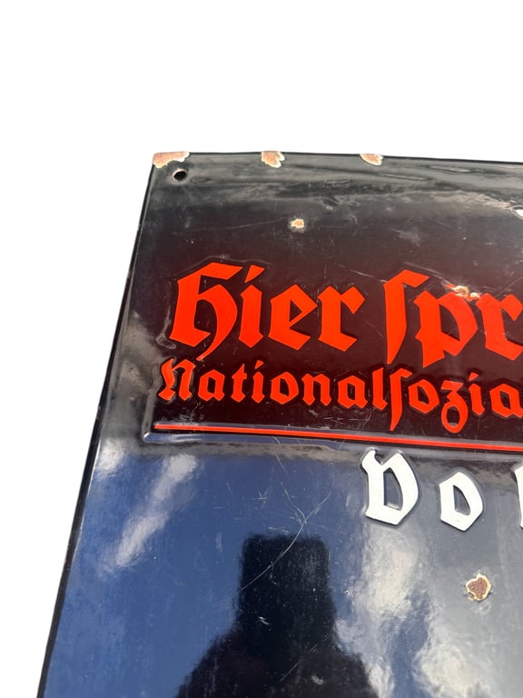 NSDAP Enamel Sign 78x64 cm
