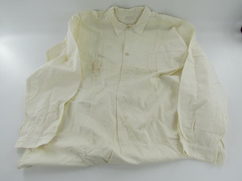 White Cotton Blouse Stamped 1945 And Named