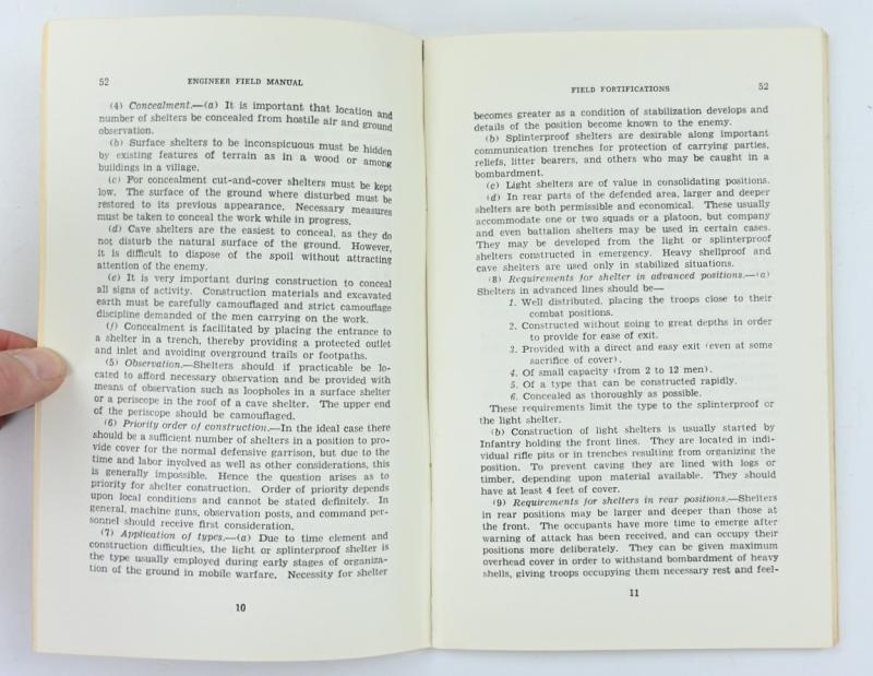 US WW2 Field Manual FM 5-15 Field Fortifications
