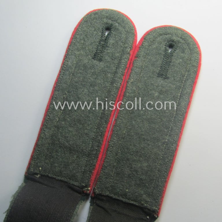 Stunning pair of WH (Heeres) neatly 'cyphered', so-called: 'M40'-pattern NCO-type shoulderstraps: 'Unteroffizier des Panzer-Schützen-Rgts. 12'