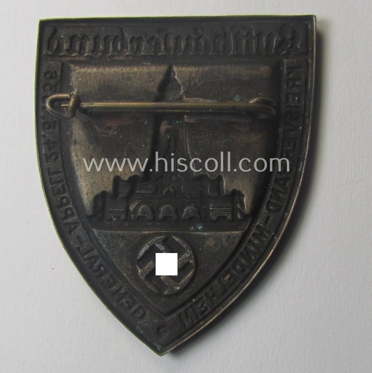 D.R.K.B. (or: 'Deutscher Reichskriegerbund' aka 'Kyffhäuserbund') day-badge (ie. 'tinnie'): 'Kyffhäuserbund - Kreisverband Mindelheim - General-Appell - 24.5.1936'