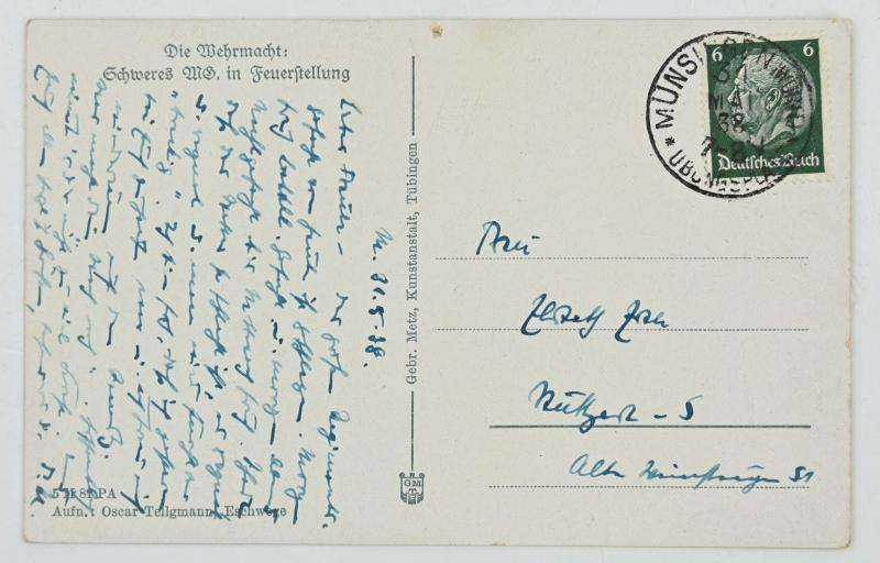 German WH Postcard MG unit