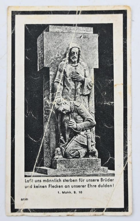 German WH Deathcard 'Franz Bracht'