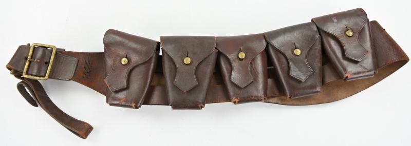 British WW1 P-1903 Leather Ammo Bandoleer